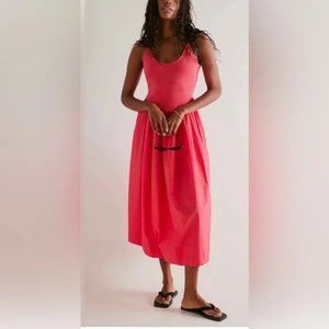 chinese dress ladies Alana Crimson Red Tiered Evening Maxi Dress M main image 0